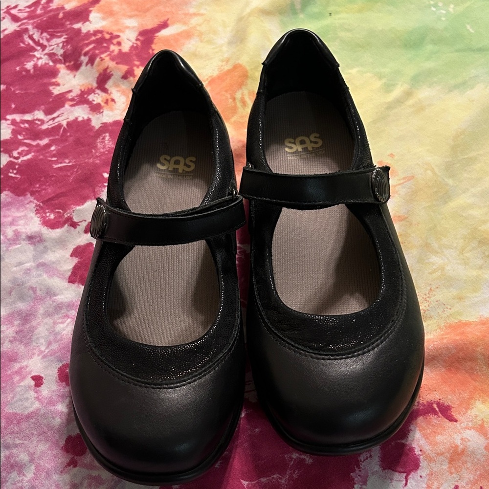 SAS step out black Mary Jane shoes 9.5W